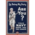 thumbnail image 2 of Art.com US Navy Vintage Poster - I'm Doing My Duty Stretched Canvas Print Wall Art by Lantern Press, 12" x 18", 2 of 4