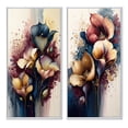 thumbnail image 2 of Designart "Navy and Maroon Calla Collection I" Calla Lily Framed Wall Art Set Of 2 - Red Floral Framed Wall Art Set Of 2, 2 of 7
