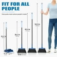 thumbnail image 3 of JEHONN Broom and Dustpan Set for Home with 54 inches Long Handle (Blue), 3 of 7