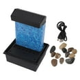 thumbnail image 2 of Indoor Water Fountain, Relaxing Waterfall Light Show Tabletop Water Fountain Battery Powered USB Cable 5V  for Home, 2 of 7