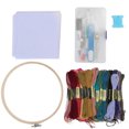 thumbnail image 3 of Kit De Bordado, Herramienta De Punto De Cruz, 50 Colores, Madejas De Hilo, Juego De Agujas De Bordado, Aguja De Fieltro, Perforadora DIY Con 1 Ciclo De Bambú, 3 of 8