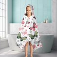 thumbnail image 6 of White Butterfly Pattern Hooded Bath Towel，50"x30" for Ages 3 To 12 Kids, Quick Dry Lightweight Soft Microfiber Hood Beach Towel Cover Up for Kids, 6 of 7