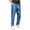 Blue, variant on Xuniizn Men's Jeans Solid Drawstring Elastic Waist Straight Loose Fit Soft Denim Jeans with Pockets Stretch Casual Work Jeans, S-2XL