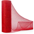 thumbnail image 2 of Cinta de malla metálica roja Ribbli, 10 pulgadas x 30 pies (10 yardas), roja con lámina roja, cinta de malla para coronas y decoración de árboles de Navidad, 2 of 2
