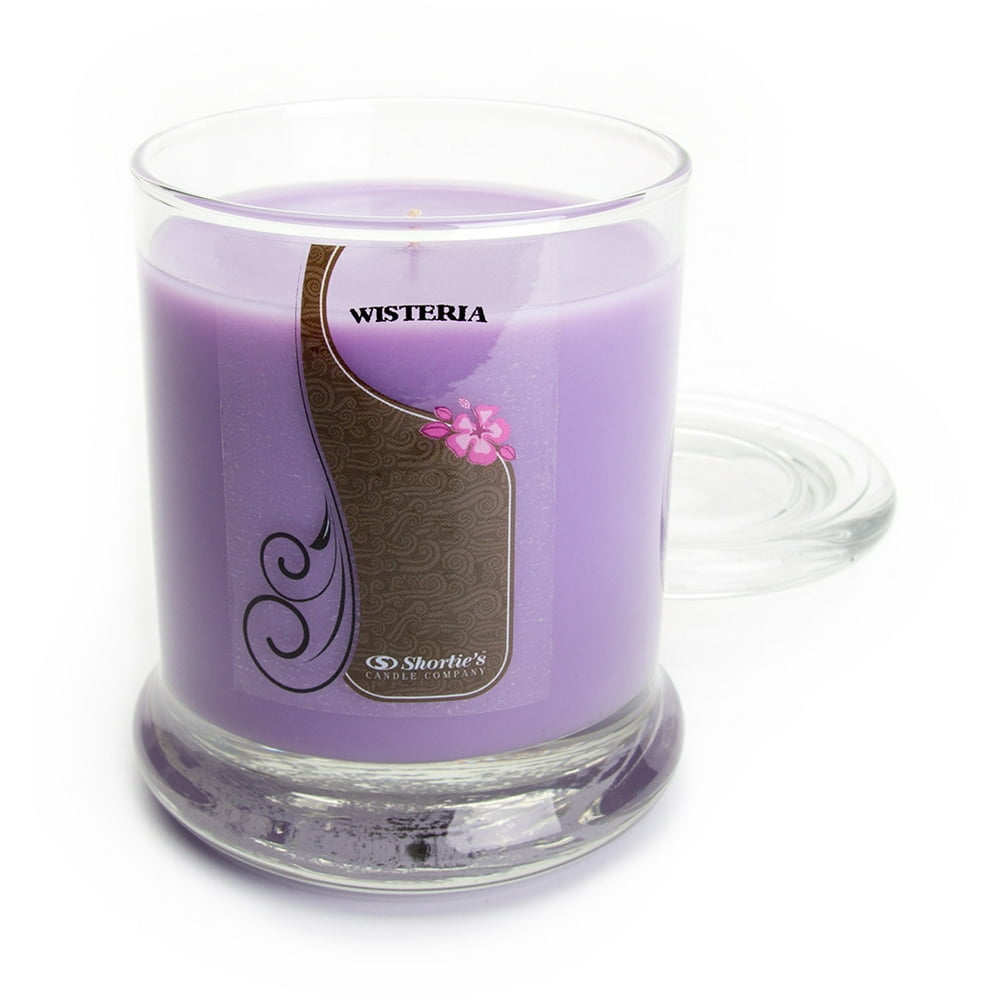 Pure Wisteria Candle Medium Purple 10 Oz. Highly Scented Jar Candle