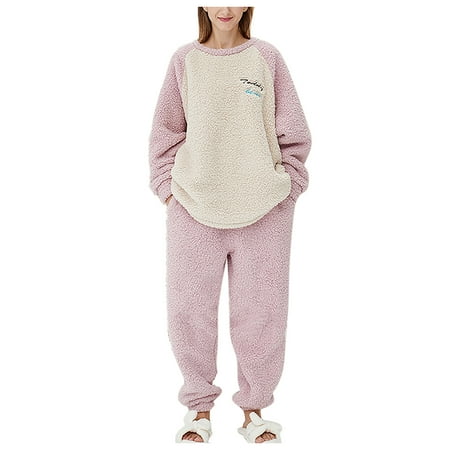 

WZHKSN Women Men S And Autumn And Winter Flannel Pajamas Pajama Suit Cardigan