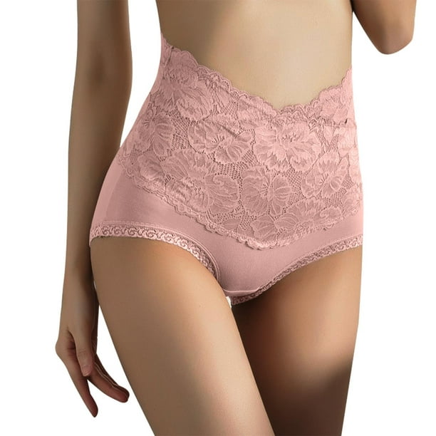 nsendm Female Underpants Adult Cute Panties for Women Women's Lace  Underwear Plus Size High Waist Cotton Soft Full Womens Bikini Panties  Size(Pink