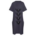 thumbnail image 4 of Vestido de verano para mujer prenda holgada con bolsillos diseño divertido de fantasma impermeable, 4 of 6