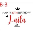thumbnail image 1 of (Just Sticker) 1pc Gold Black Custom Balloon Sticker Happy Birthday Party Decor DIY Name Mother's Day Suit For 18"/24" Ballscolor-white Gao Jinjia LED, 1 of 2