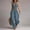 Dark Blue, variant on Women's 2 Piece Boho Outfits Halter V Neck Smocked Crop Top & High Waist Flowy Pants Set Trendy Lightweight Clothes Casual Summer Beach Vacation, Khaki M