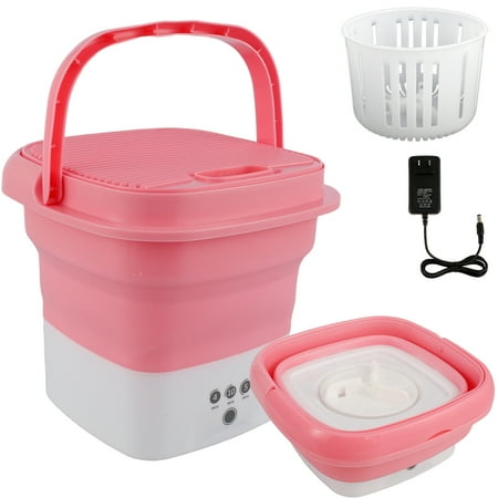 

Daruoand Mini Portable Washing Machine Foldable Small Laundry Machine with Drain Basket Lightweight Washer Touch Screen and Timer Reusable Washing Machine for Baby Clothes Underwear