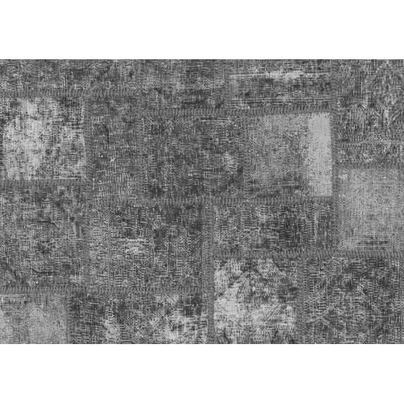 Ahgly Company Indoor Rectangle Patchwork Gray Transitional Area Rugs, 8' x 10'