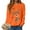 Orange, variant on UngA Christmas Sweatshirt for Women Vintage Santa Sweatshirt Long Sleeve Merry Christmas Pullover Tops Woman Sweatshirt (Black,XL)