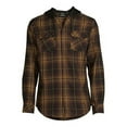thumbnail image 4 of Burnside Men's Plaid Hooded Flannel Shirt, Sizes S-2XL, 4 of 5