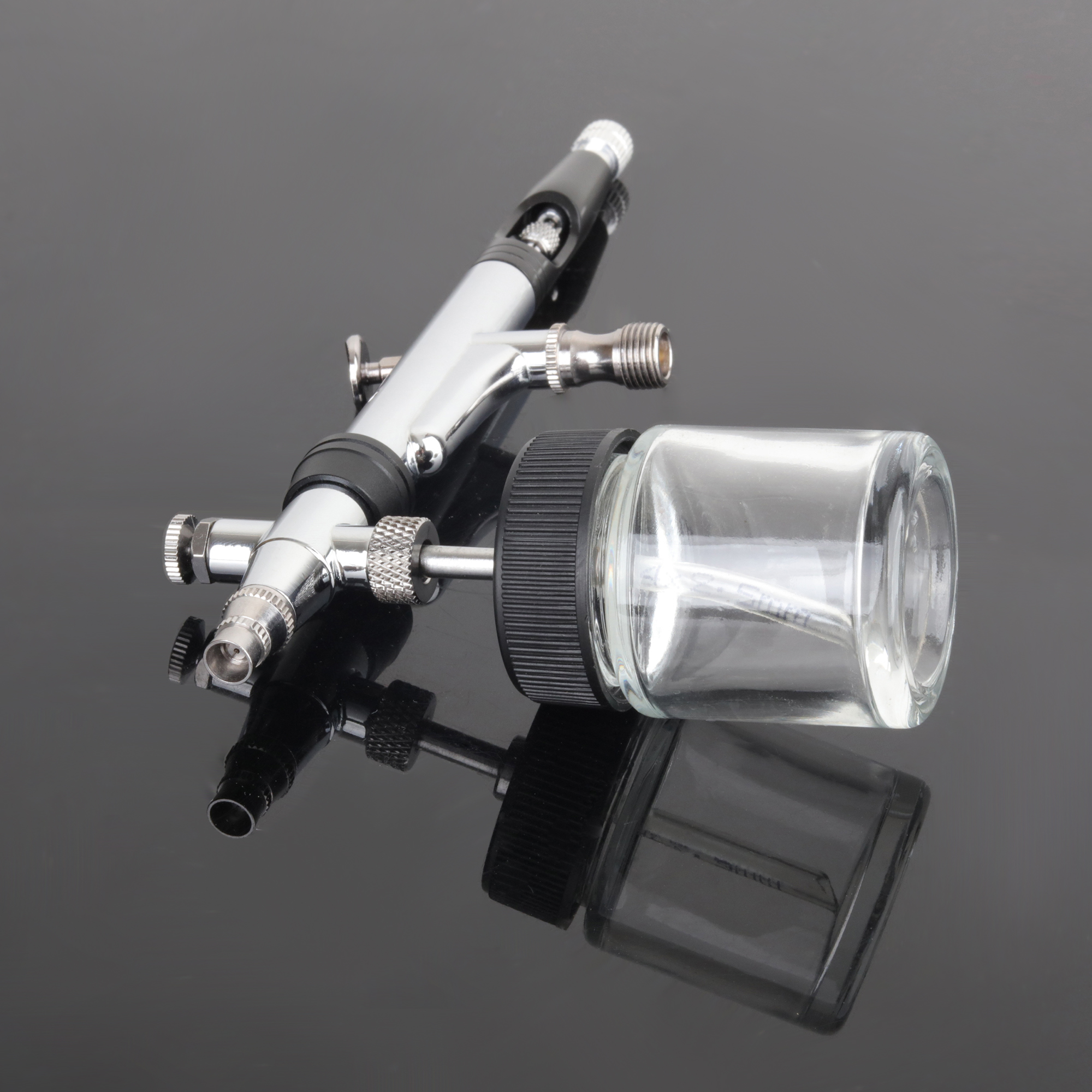 Dual Action Airbrush Pen with Rotatable Air Brush Head Gravity and Both Side Available Match Most Types Siphon Feeding