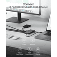 thumbnail image 2 of Belkin Connect 8-Port USB C Hub, Supports Display w/Resolutions up to 4K@60Hz - Works with Mac, Windows, and Chromebook - 100W PD w/ 10Gbps Data Transfer Speeds & 2.5Gbps Ethernet - Space Gray, 2 of 8