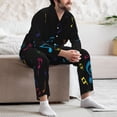 thumbnail image 7 of Daiia Color Musical Notes for Men's Long-Sleeved Pajama Set – Soft & Comfortable Sleepwear Button-Up Pajamas Cozy Lounge Wear-XX-Large, 7 of 7