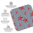 thumbnail image 4 of Disketp Starfish Navy Blue Stripe Funny Coasters,4 Pcs Leather Coasters With Holder, Perfect Housewarming Hostess Gifts,Protect Furniture From Water Marks Scratch, 4 of 9
