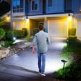 thumbnail image 4 of Irfora 4PCS Foco solar LED Ajustable 2 en 1 Luces de estaca de paisaje Luz de pared Luces impermeables al aire libre para patio Pasarela Lámpara de decoración de patio Blanco cálido y blanco Irfora Trajes de lámpara al aire libre, 4 of 7