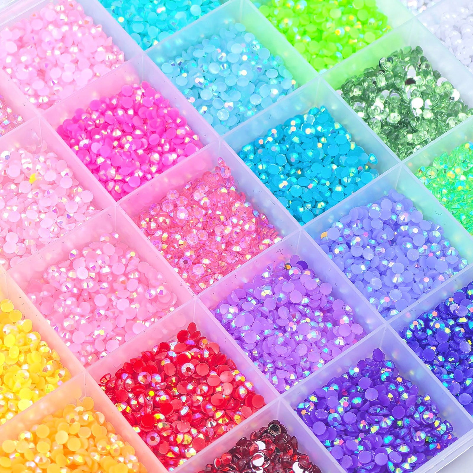 ERTZAE&nbsp;28 Color Resin Jelly Rhinestones For Bedazzling,Flatback Gems For Crafting,Bedazzling Kit For Clothing Shoes Book Diamond Art