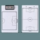 thumbnail image 4 of Tablero de entrenamiento de pelota portátil de doble cara portapapeles para hacer estrategias Calcio1 Zulema Junta de entrenadores, 4 of 8