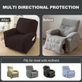 thumbnail image 7 of NORTHERN BROTHERS Recliner Chair Covers, Stretchy Recliner Couch Covers, Lazy Boy Velvet Chair Covers, Sofa Cover (Chocolate Brown, 1 Seat), 7 of 7