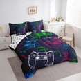 thumbnail image 3 of Homewish Video Game 7-Piece Reversible Twin Comforter Set for Adults, Retro Design, 3 of 8