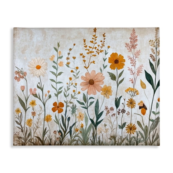 Stupell Industries Farmhouse Fall Flowers Foliage Canvas Art, 20 x 16, by Petals Prints Design