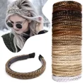 thumbnail image 4 of Diadema sintética de estilo bohemio, trenzas de cola de pez, pelo con cinturón ajustable, diadema trenzada para mujer, postizos de peinado, 4 of 5