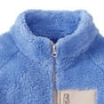 thumbnail image 5 of YunPes Teen Po𝐥ar Fleece Zip Jacket Mock Neck Warm Sherpa Coat Boys Girls Shaggy Thick Fall Winter Outwears with Pocket, 5 of 7
