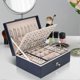 thumbnail image 2 of Jewellery Box Organiser For Crday Necklace Earrings Bracelets Rings, Large Pu Leather Gift, 2 of 5