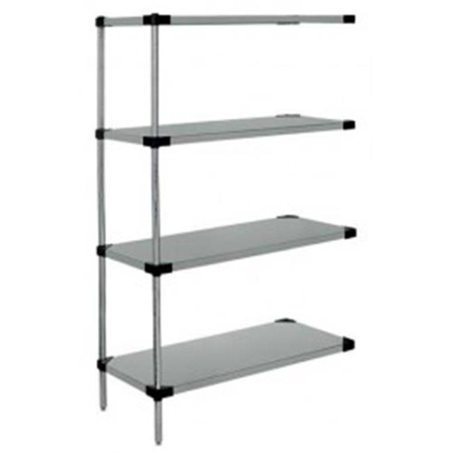 4-Shelf Galvanized Steel Solid Shelving Add-On Unit - 21 x 24 x 54 in.