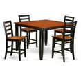 thumbnail image 2 of East West Furniture Fairwind 5-piece Wood Dining Set in Black and Cherry, 2 of 4