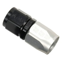 Russell Performance -10 AN Black/Silver Straight Full Flow Hose End