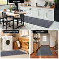 thumbnail image 6 of Koloko Runner Rugs Outdoor Indoor Non-Slip Area Rug Long Carpet Runners with Rubber Backing Mat Custom Size for Hallway Kitchen Entryway Garage, Grey Checkred, 2' x 18', 6 of 6