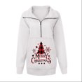 thumbnail image 3 of Women's Long Sleeve Lapel Half Zip Up Sweatshirt Christmas Stylish Loose Fit Casual Pullover Tops Fall Clothes for Women, 3 of 6