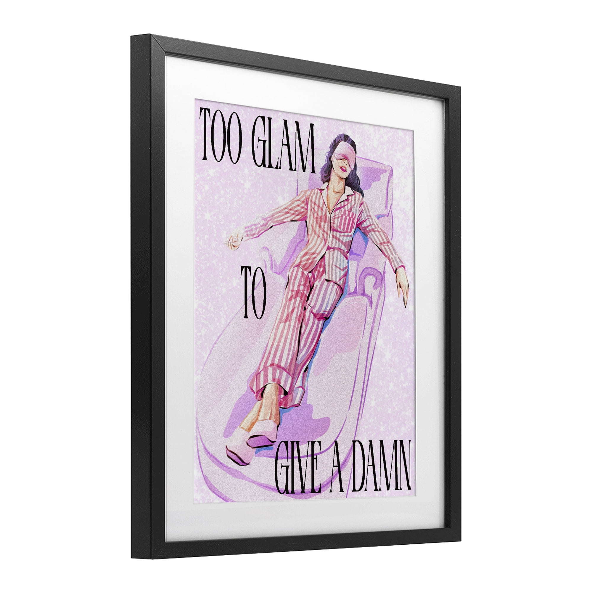 Stupell Industries To Glam To Care Black Framed Print Under Glass, design by Ziwei Li