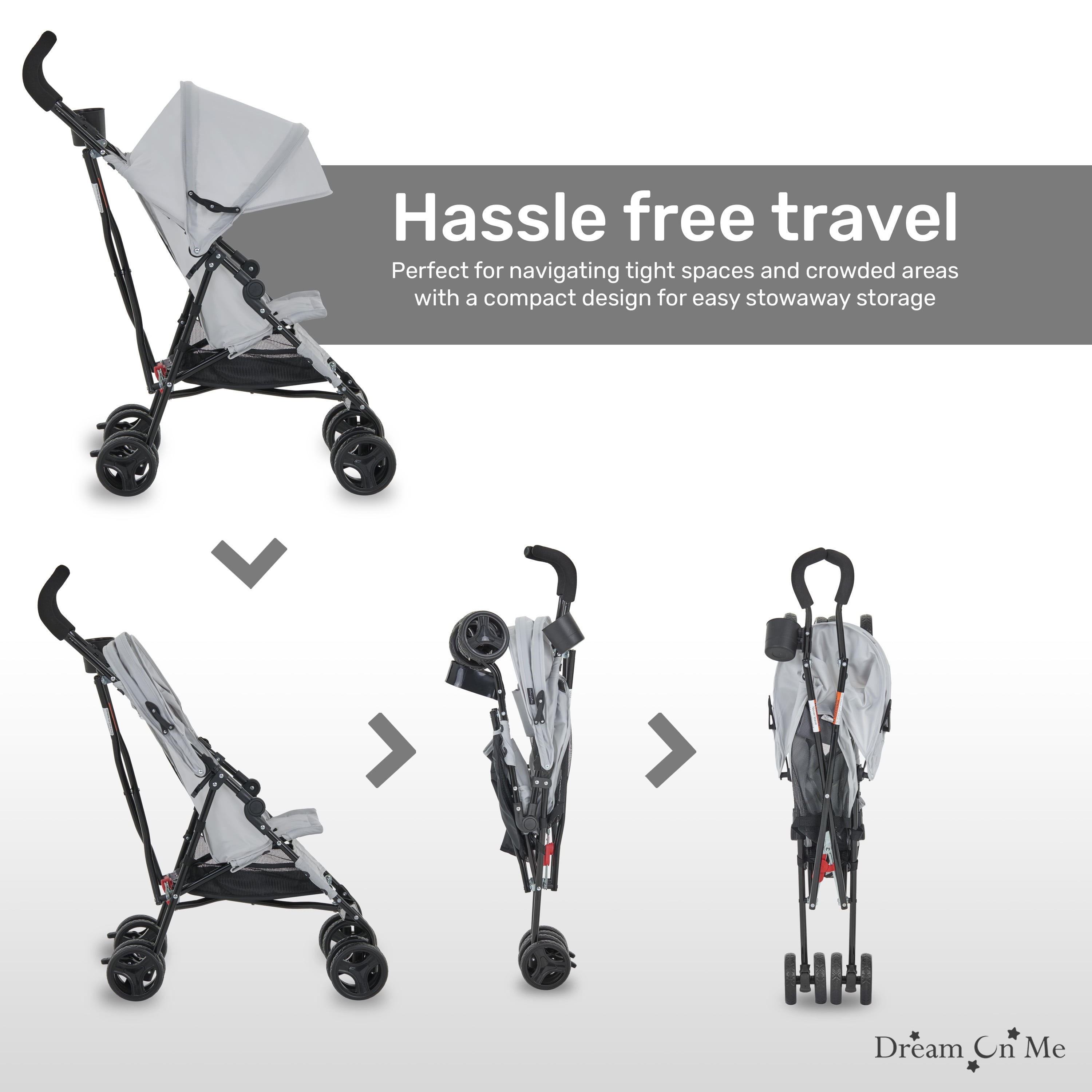Dream On Me Rover Convenience Stroller, Gray