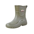 thumbnail image 2 of EKVAHL Women's Orthopedic Mid Calf Rain Boots, Slip On Waterproof Rubber Booties, Non Slip Sole Farm Yard Outdoor Rainy Day Work Shoes Green, 2 of 5