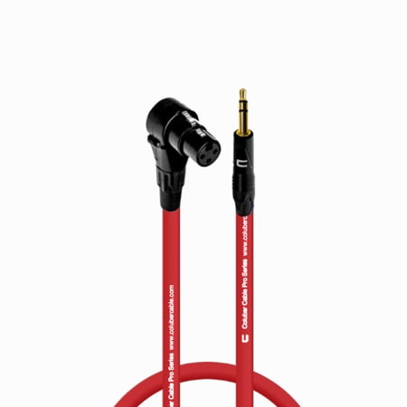 Coluber Cable Right Angle XLR Female to 3.5 TRS Male Pro Microphone Connector