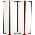 thumbnail image 6 of Red Lantern 6 ft. Tall Eudes Shoji Screen - Rosewood - 4 Panels, 6 of 6