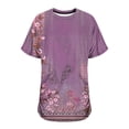 thumbnail image 3 of Aloohaidyvio Plus Size Shirts for Women,Women's Trendy Boho Print T Shirts Summer Soft Basic Tees Short Sleeve V Neck Tunic Tops Loose Dressy Blouse, 3 of 5
