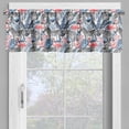 thumbnail image 2 of Ambesonne Watercolor Valance Pack of 2, Flamingo with Zebra, 54"X18", Blue Black Coral, 2 of 5
