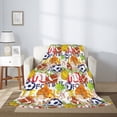 thumbnail image 2 of Disketp Balls Cozy Flannel Fleece Throw Blanket: Has a velvety texture for All Seasons - Perfect for Women, Men, & Kids"50"x40", 2 of 6