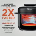 thumbnail image 6 of Ninja HyperHeat 9-in-1 Electric Pressure Cooker with SimpliServe Pot — 6.5 Qt, Cooks Up to 2X Faster, 1200W, Feeds 8–10, PC201GY Dark Gray, 6 of 13