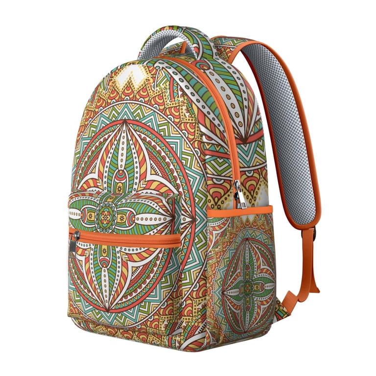 boho laptop backpack Glaphy Sun Moon Magical School Bag Lightweight Backpack Student Travel Daypack with Reflective Stripes Rocae Boho for Canvas College