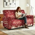 thumbnail image 3 of Yuyamidu Xmas Tree Loveseat Recliner Covers 2 Seater Stretch Recliner Loveseat Slipcover with Elastic Edge Washable Reclining Couch Covers Gift for Friends, 3 of 8