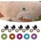 thumbnail image 1 of Ojos de seguridad de plástico, 100 juegos de ojos para muñecas artesanales con arandelas de purpurina para títeres de peluche y osos de peluche amigurumi (24 mm), 1 of 5