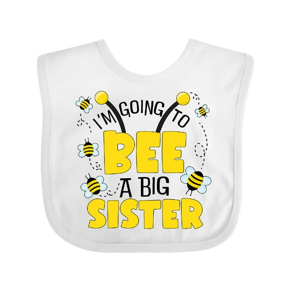 Inktastic I'm Going to Bee a Big Sister Girls Baby Bib