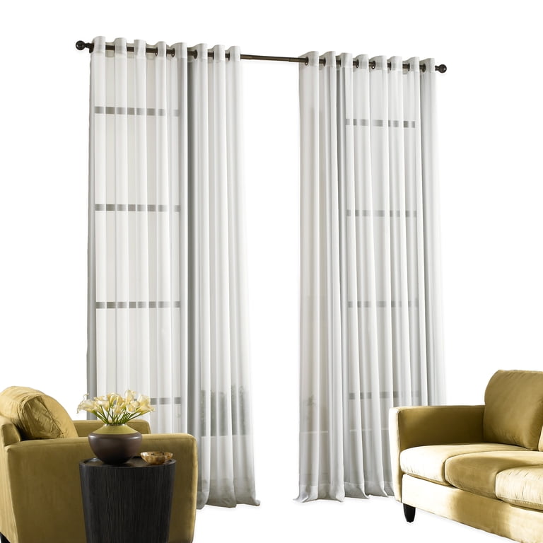 Curtainworks Soho Voile Grommet Sheer Panel, 59"x108" photo 2